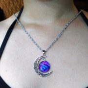 Cadenitas con dije de luna y galaxia - Imagen 5