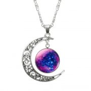 Cadenitas con dije de luna y galaxia - Imagen 3