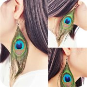 Pendientes de pavorreal