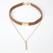 Choker con aplique metálico y cadena de barra - Imagen 3